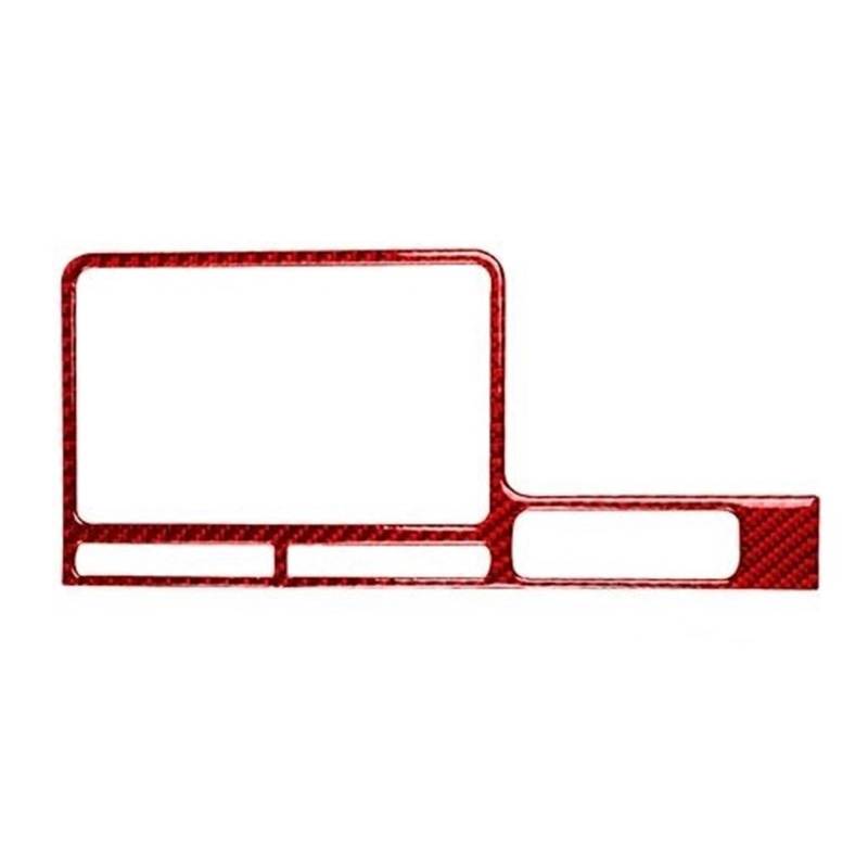 Kratzfeste Armaturenbrettverkleidung Auto Navigation Display Surround Rahmen Abdeckung Trim Innen Zubehör Aufkleber Für GTR R35 2008-2016(Rot,RHD) von Generisch