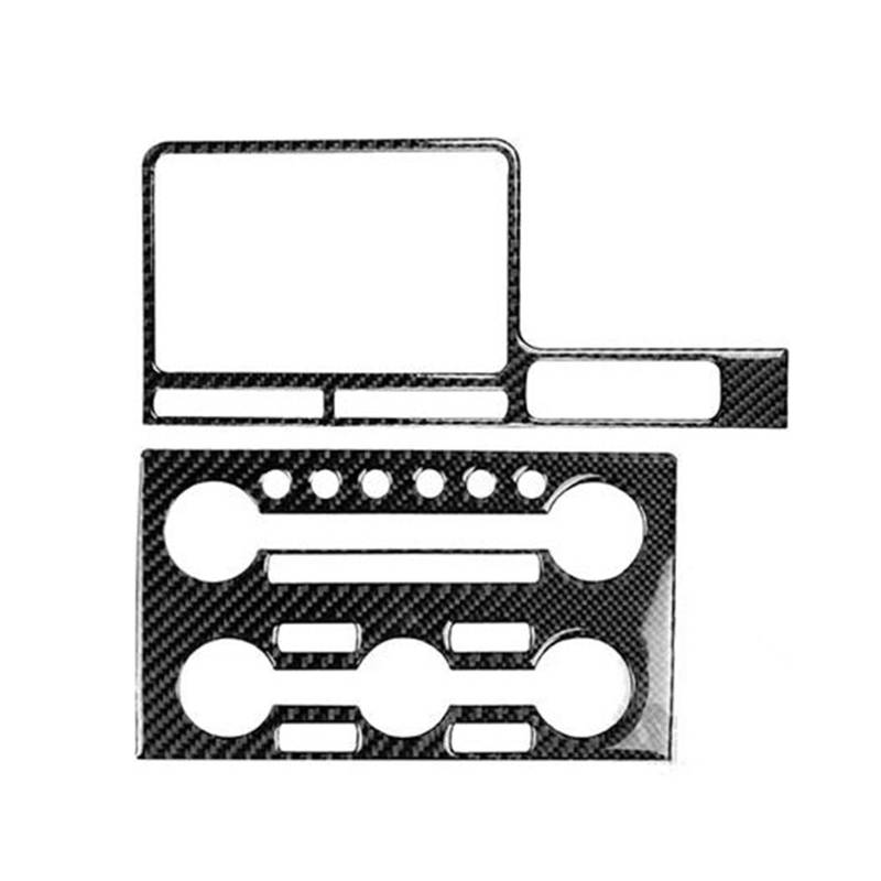 Kratzfeste Armaturenbrettverkleidung Auto Radio Konsole Aufkleber Navigation Display Surround Abdeckung Zubehör Dekoration Für GTR R35 2008-2016(Schwarz,RHD) von Generisch