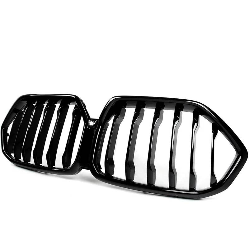 Kühlergrill aus ABS-Kunststoff Auto Front Nierengrill Autozubehör Glänzend Schwarz Single Line Frontstoßstangengrill für BMW von Generisch