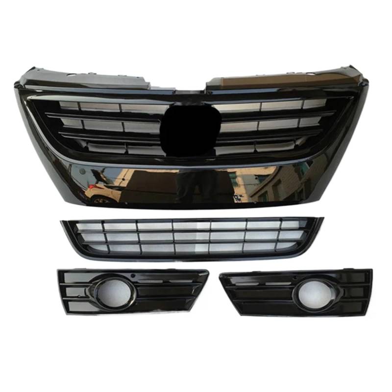 Kühlergrill für Passat CC, glänzendes schwarzes ABS-Frontstoßstangengitter, Kühlergrill 2010–2012 von Generisch