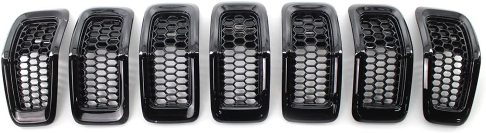 Kühlergrillabdeckung Kühlergrill-Zierleisten für Jeep für Cherokee Helle Schwarze Frontstoßstange Zentralgrill-Abdeckungsverkleidung Kühlergrillabdeckung Kühlergrill-Zierleisten für Jeep für Cherokee Helle Schwarze Frontstoßstange Zentralgrill-Abdeckungsverkleidung von Generisch