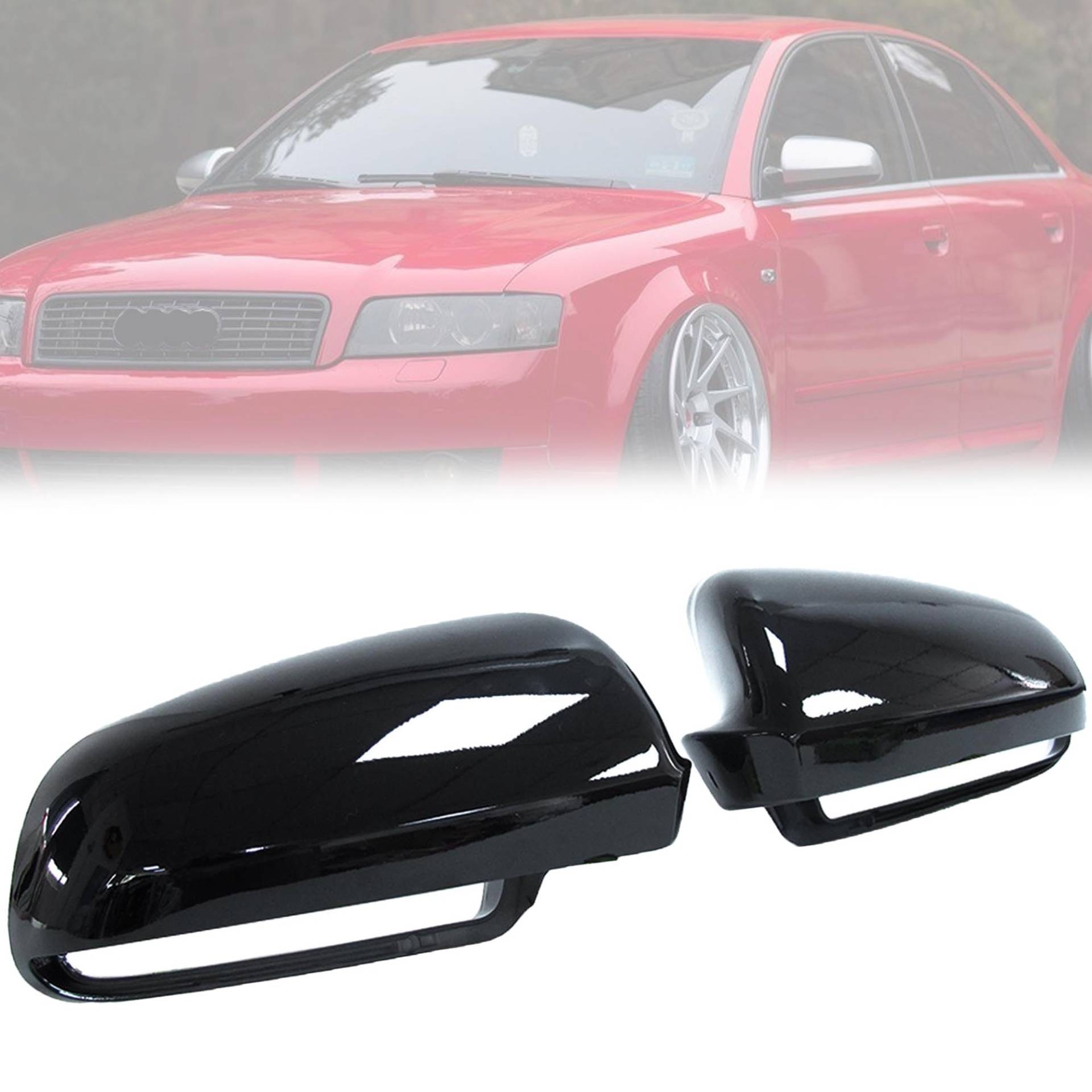 L+R Spiegelkappen Außenspiegel Schwarz Abdeckkappen für AUDI A4 B6 A4 8H A4 B7 S4 8E 2000-2009 L+R Spiegelkappen Außenspiegel Schwarz Abdeckkappen für AUDI A4 B6 A4 8H A4 B7 S4 8E 2000-2009 von Generisch