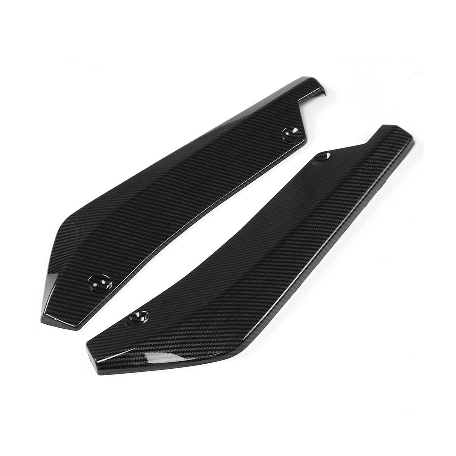 LKW-Schmutzfänger Ein Paar Universal Auto Heckstoßstange Lippe Diffusor Splitter Canard Winkel Seitenschweller Verlängerung Stoßstange Spoiler Dekorativer Schutz Schmutzfänger(Bright Black) von Generisch