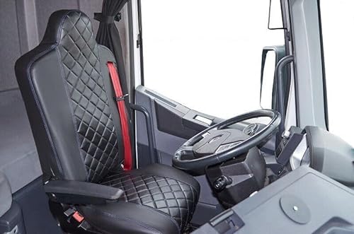 LKW-Sitzbezüge, kompatibel mit Renault T-Reihe, 1 Paar, Schwarz/Blau von Generisch