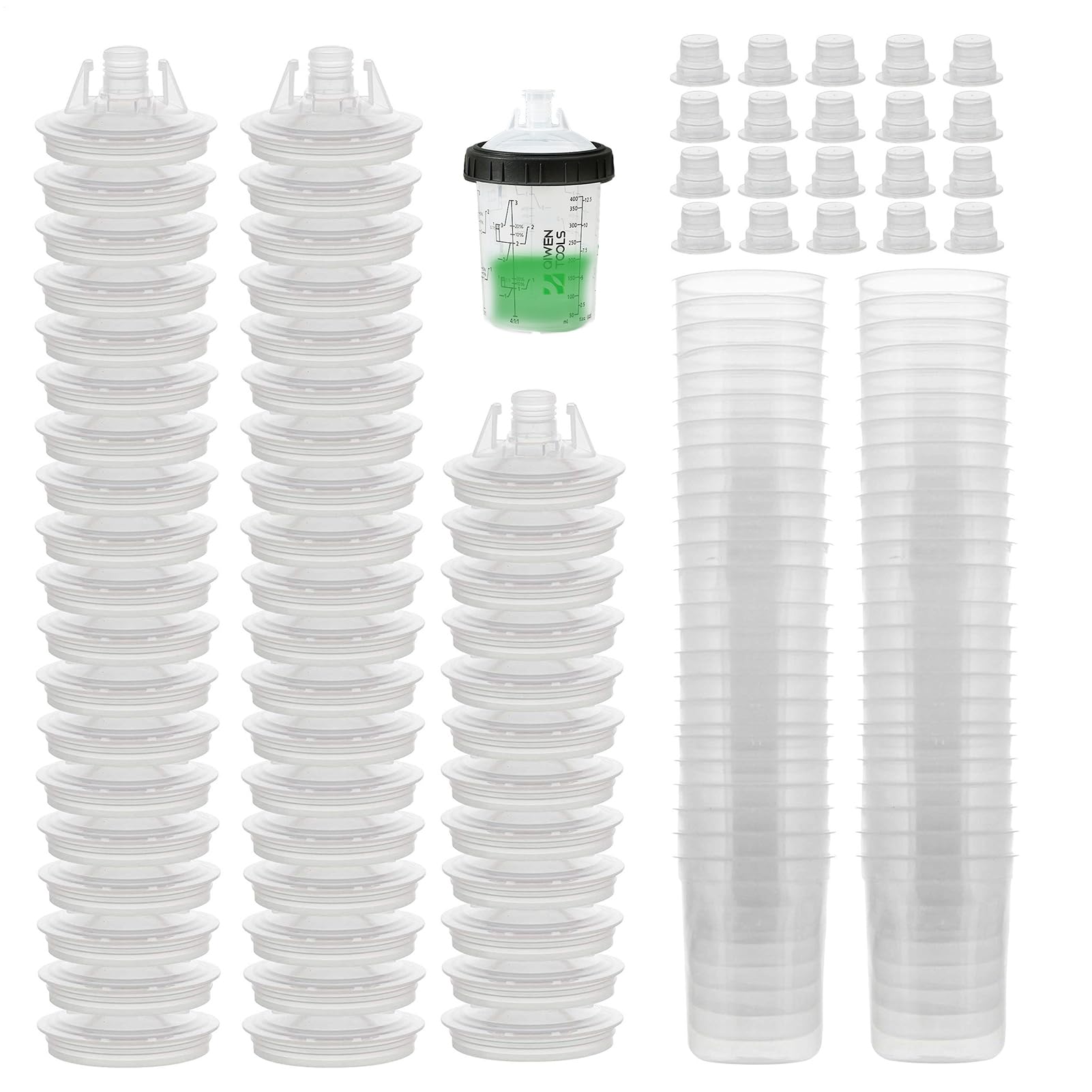 Lacksystem Hartbecher - 50pcs Clear Paint Mix Container, Auto Refinish Paint Cup Kit | Autogemälde Vorräte Mit Abgestuften Tassen Und Deckeln, Farbvorbereitungsgetriebe Für Sprühpistolenanwendungen Lacksystem Hartbecher - 50pcs Clear Paint Mix Container, Auto Refinish Paint Cup Kit | Autogemälde Vorräte Mit Abgestuften Tassen Und Deckeln, Farbvorbereitungsgetriebe Für Sprühpistolenanwendungen von Generisch