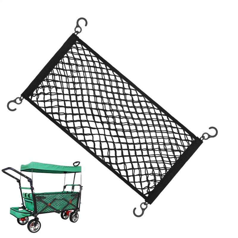 Ladenetz,LKW Aufbewahrung Mit Haken - Strapazierfähiges Verstellbares Netz Für Boote Wohnmobile Motorräder Anhänger Kofferräume 68x33cm von Generisch