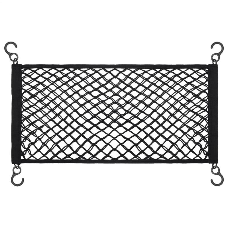 Ladungsnetz Für LKW | LKW Aufbewahrung Mit Haken - 68x33cm Verstellbares Elastisches Mesh Netz Für Motorrad Auto Anhänger ATV Kofferraum Ladungssicherung von Generisch