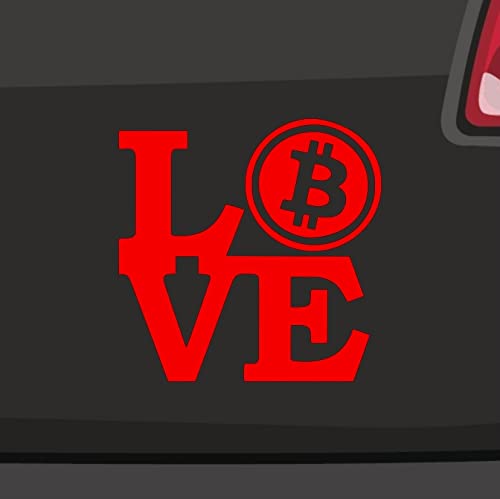 Love Bitcoin Aufkleber -6 Größen 21 Farben- Hold BTC Moon Billion Krypto digital von Generisch