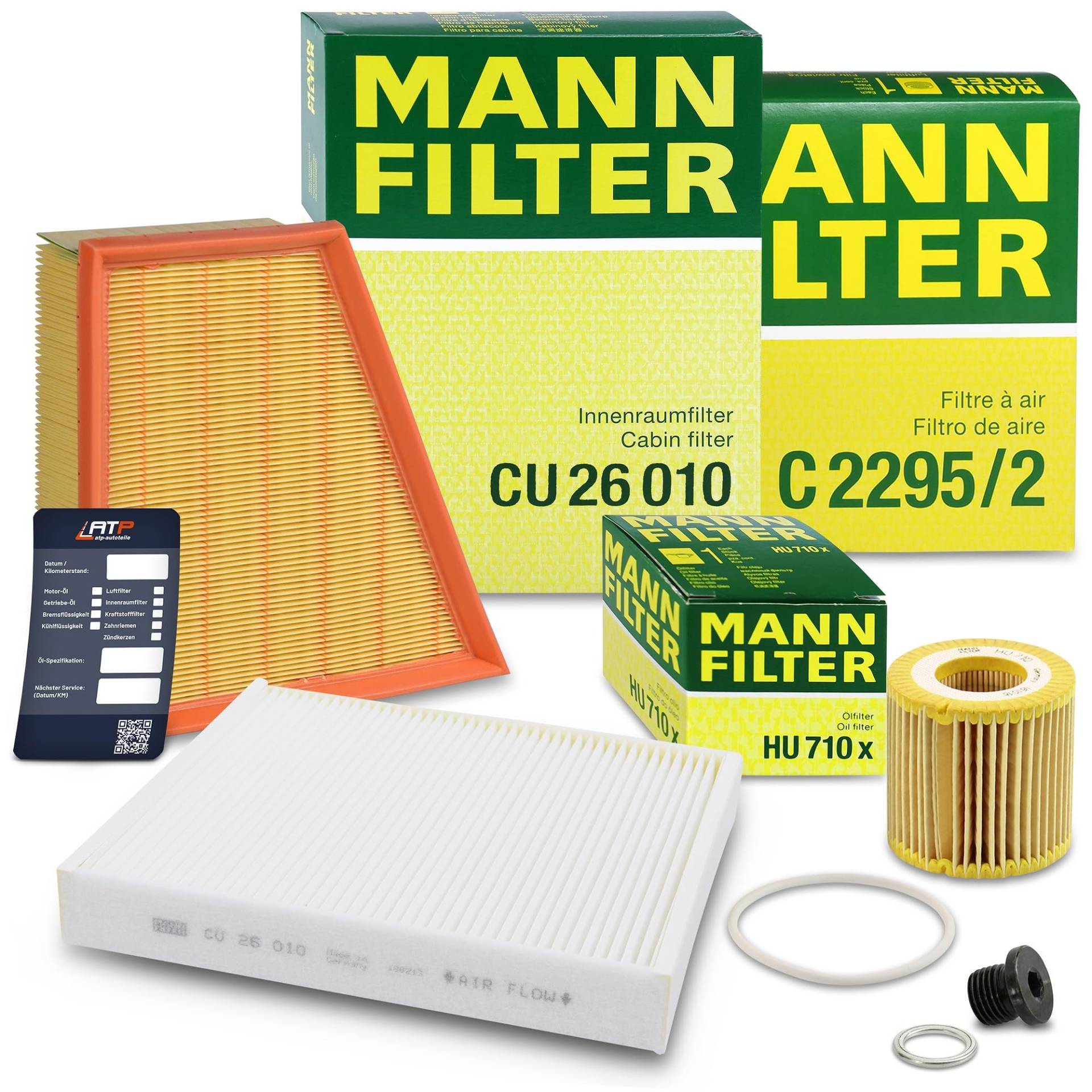 MANN-FILTER 1x MANN-FILTER Luftfilter, 1x MANN-FILTER Ölfilter, 1x MANN-FILTER Innenraumfilter Kompatibel mit SKODA FABIA 2, RAPID, ROOMSTER, VW POLO (6R1, 6C1), SEAT IBIZA (6J_, 6P_), TOLEDO von Generisch