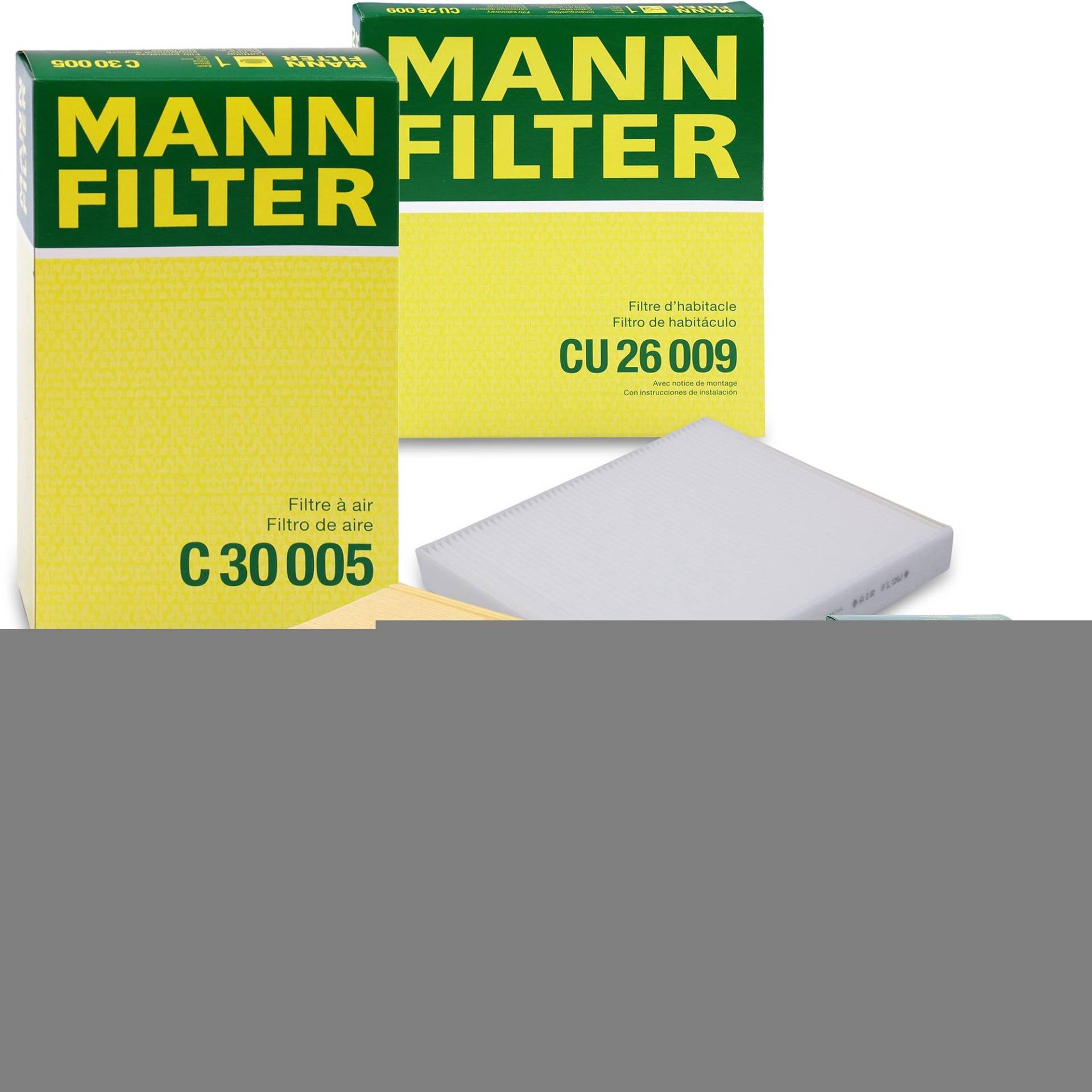 MANN-FILTER Inspektionspaket 1x MANN-FILTER Ölfilter, 1x MANN-FILTER Luftfilter, 1x MANN-FILTER Innenraumfilter, 1x Ölablassschraube mit Dichtring, 1x Ölwechselanhänger von Generisch