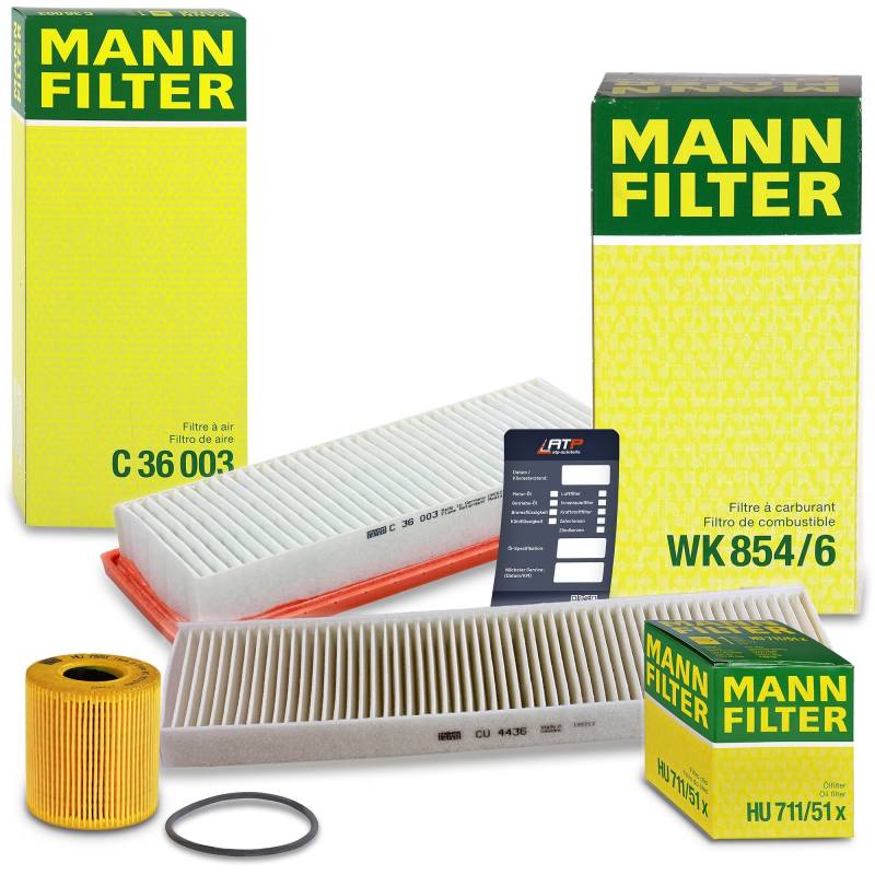 MANN-FILTER Inspektionspaket Filterset 1x Ölfilter, 1x Luftfilter, 1x Innenraumfilter Kompatibel mit MINI (R56) Cabriolet (R57) CLUBMAN (R55) COUNTRYMAN (R60) Coupe (R58) PACEMAN (R61) Roadster (R59) von Generisch