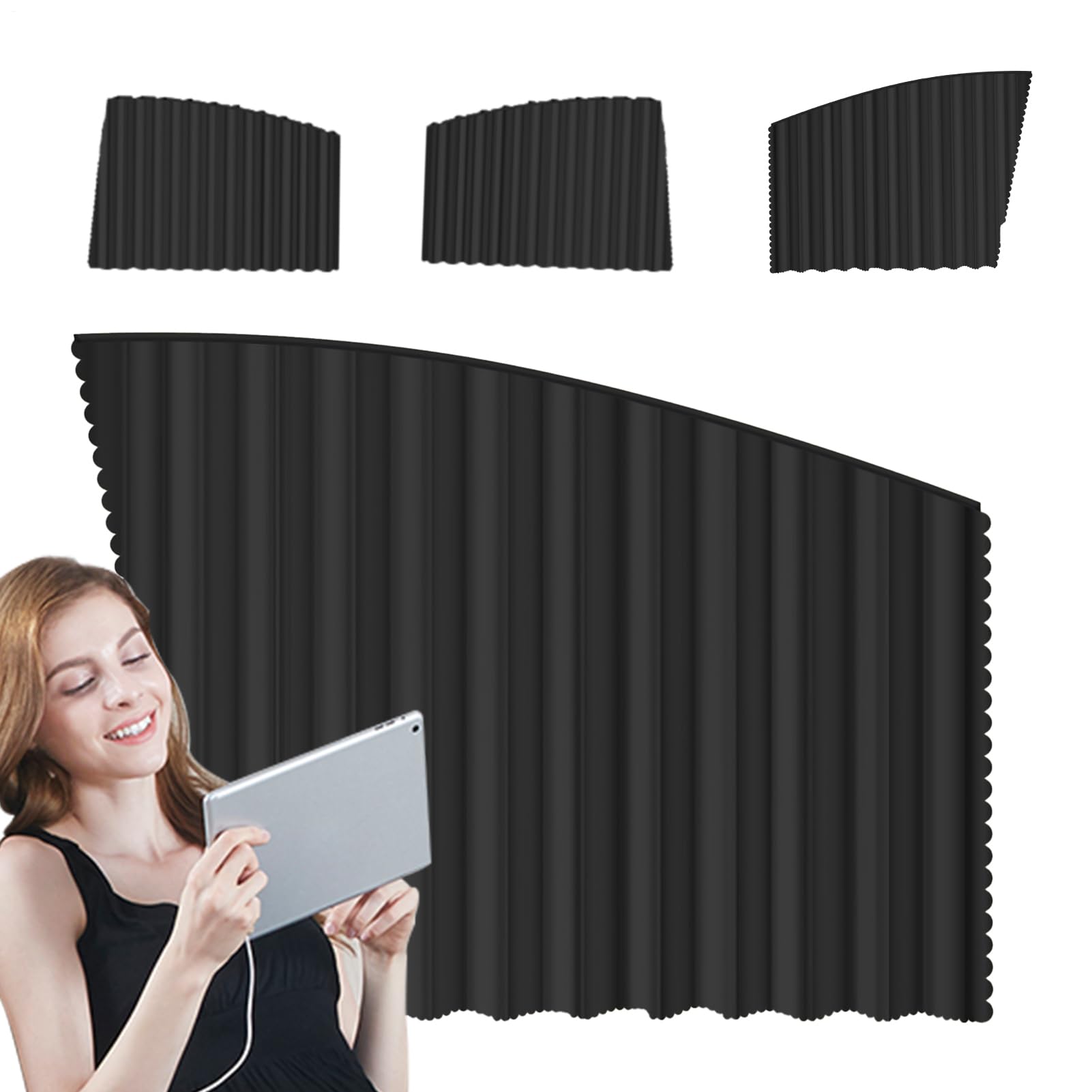 Magnetischer Sonnenschatten für Auto - 4pcs Fenster Sonnenschutz mit UV -Schutz, Wärmeisolierung | All-Saison-Auto-Sonne-Blocker für Seitenfenster, einfach automatische Suns Visor für die meisten Fahr von Generisch