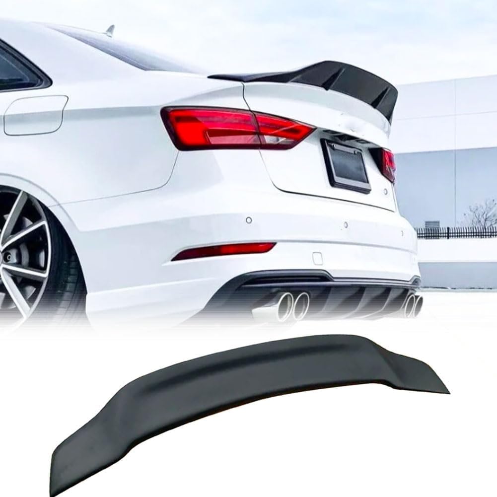 Mattschwarzer Heckspoiler für Audi A3 8V Base Sline S3 RS3 Limousine 2014-2020 Fiberglas Heckklappe Highkick Flügellippe Mattschwarzer Heckspoiler für Audi A3 8V Base Sline S3 RS3 Limousine 2014-2020 Fiberglas Heckklappe Highkick Flügellippe von Generisch