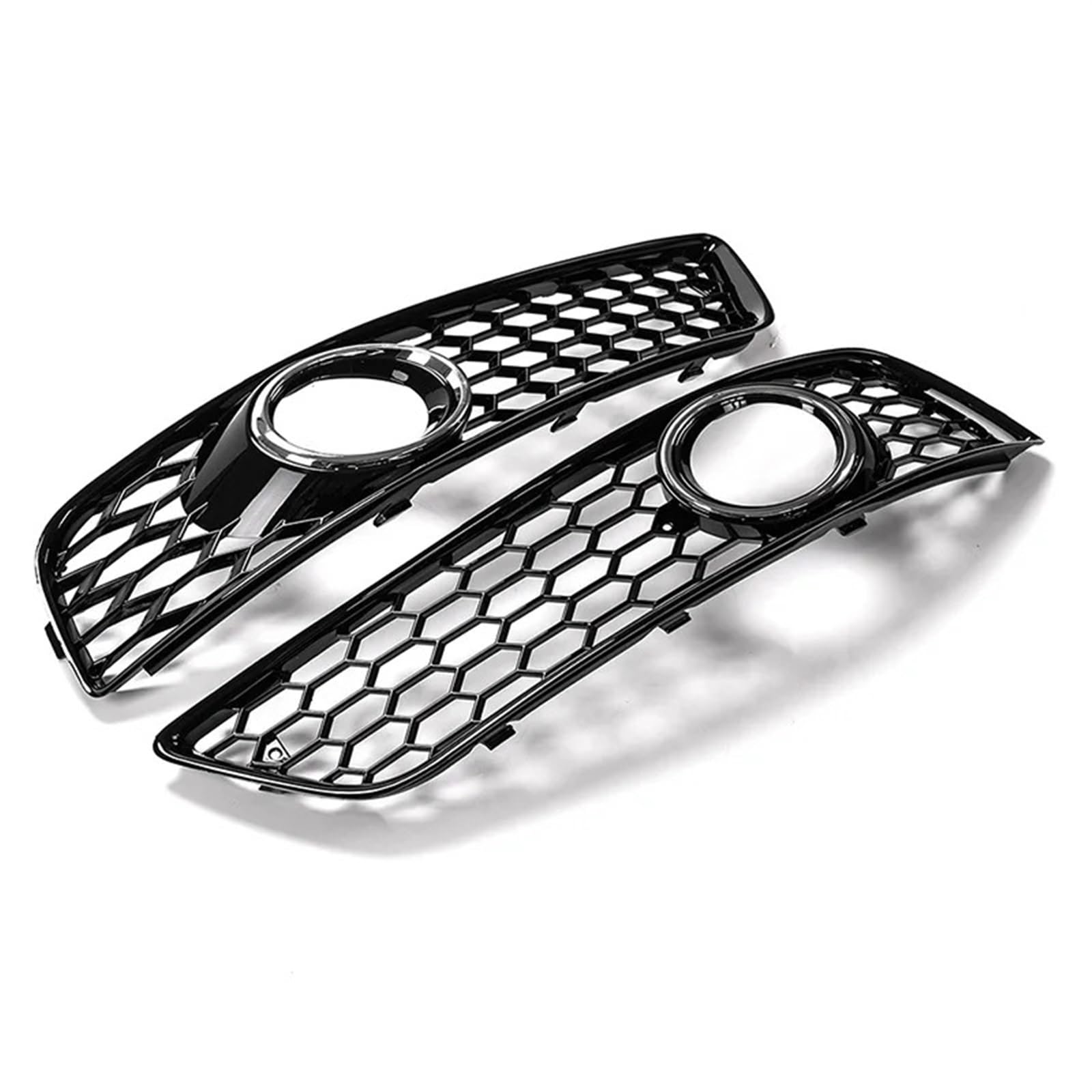 Mesh-Nebelscheinwerfergitter Auto-Nebelscheinwerfer-Lünettenabdeckung, Frontstoßstangen-Lampengitter für mit Lampe für Loch-Mesh-Stil, passend für A3 8P 2009–2013(Chrome Lamp Hole) von Generisch