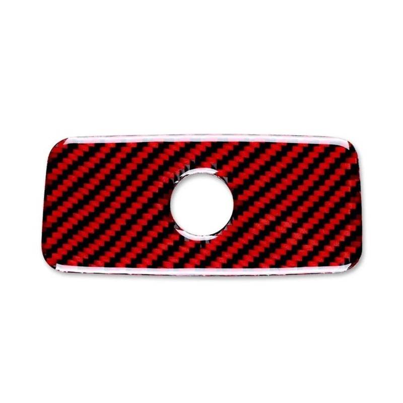Mittelkonsolenverkleidung Auto Copilot Aufbewahrungsbox Griff Trim Aufkleber Innenzubehör für Durango 2011-2020(Black Red) von Generisch