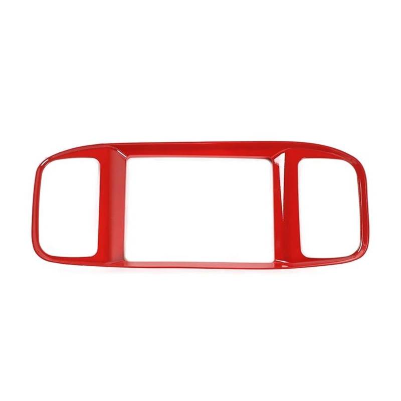 Mittelkonsolenverkleidung Auto Dashboard Navigation Bildschirm Panel Rahmen Trim Abdeckung Dekoration Zubehör Für Ladegerät 2015 +(Rot) von Generisch
