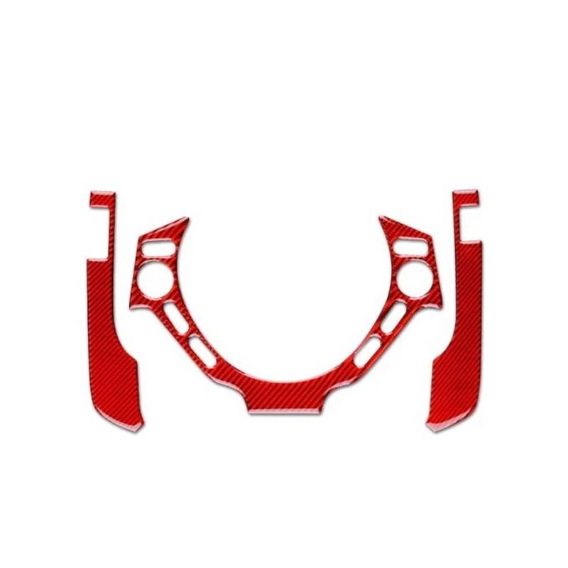 Mittelkonsolenverkleidung Auto-Lenkrad-Tastenfeld-Aufkleber für GTR R35 2008–2016(Rot) von Generisch