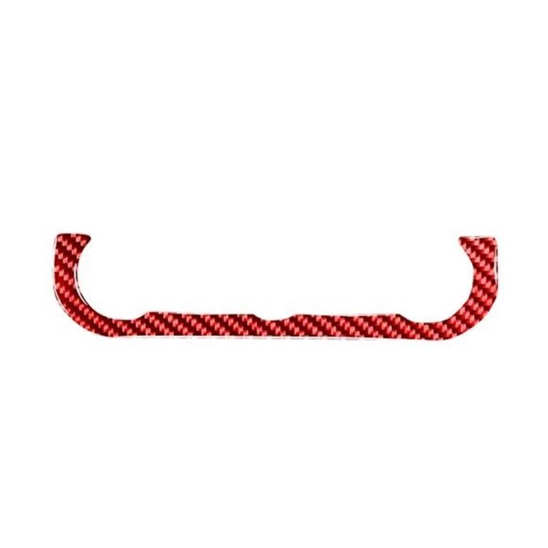 Mittelkonsolenverkleidung Auto Uhr Uhr Musik Control Panel Trim Innen Zubehör Aufkleber Für Discovery 4 2010-2016(Carbon Red) von Generisch