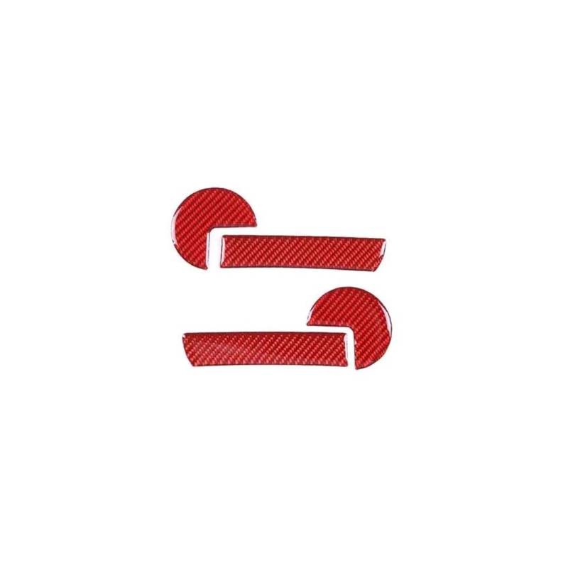 Mittelkonsolenverkleidung Für Abarth 500 500C 595 595C 695 695C 2008-2022 Auto Innentür Für Schalter Griff Trim Aufkleber(Rot) von Generisch