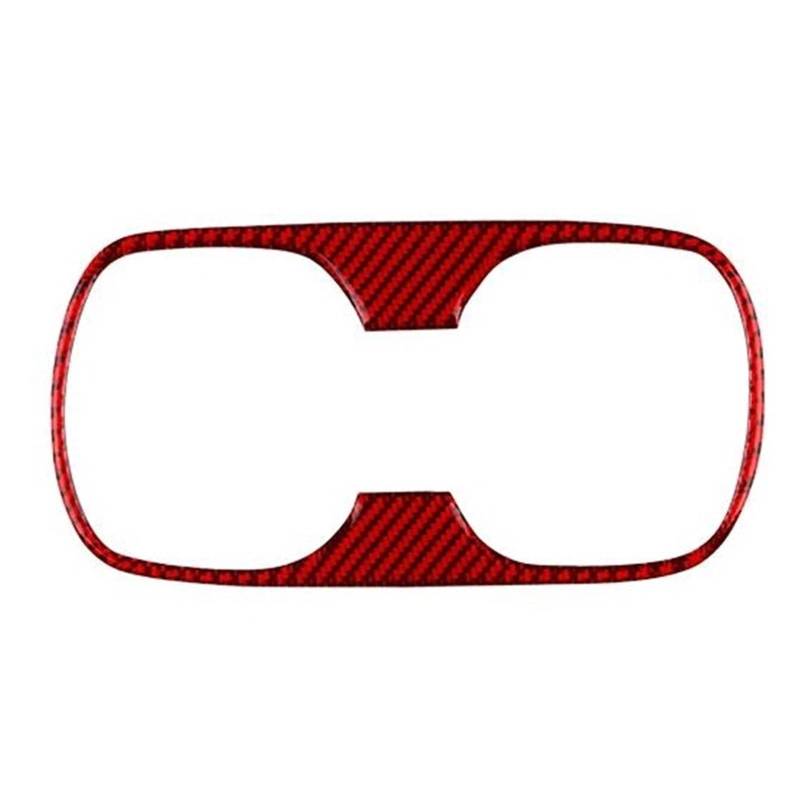 Mittelkonsolenverkleidung fürs Auto Für Corolla 2019 2020 2021 2022 2023 2024 Hinten Armlehne Wasser Tasse Halter Aufkleber RHD LHD Zubehör(Rot) von Generisch