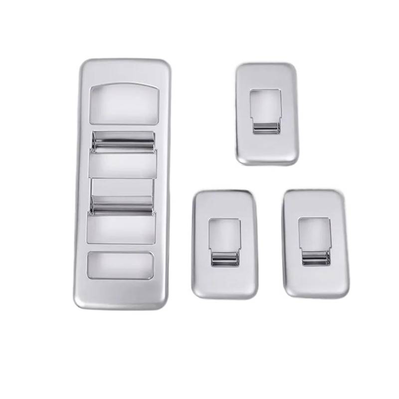 Mittelkonsolenverkleidung fürs Auto Für Discovery 5 2017-2020 L462 LR5 Auto Innen Fensterheber Für Schalter Taste Abdeckung Trim(Silber) von Generisch
