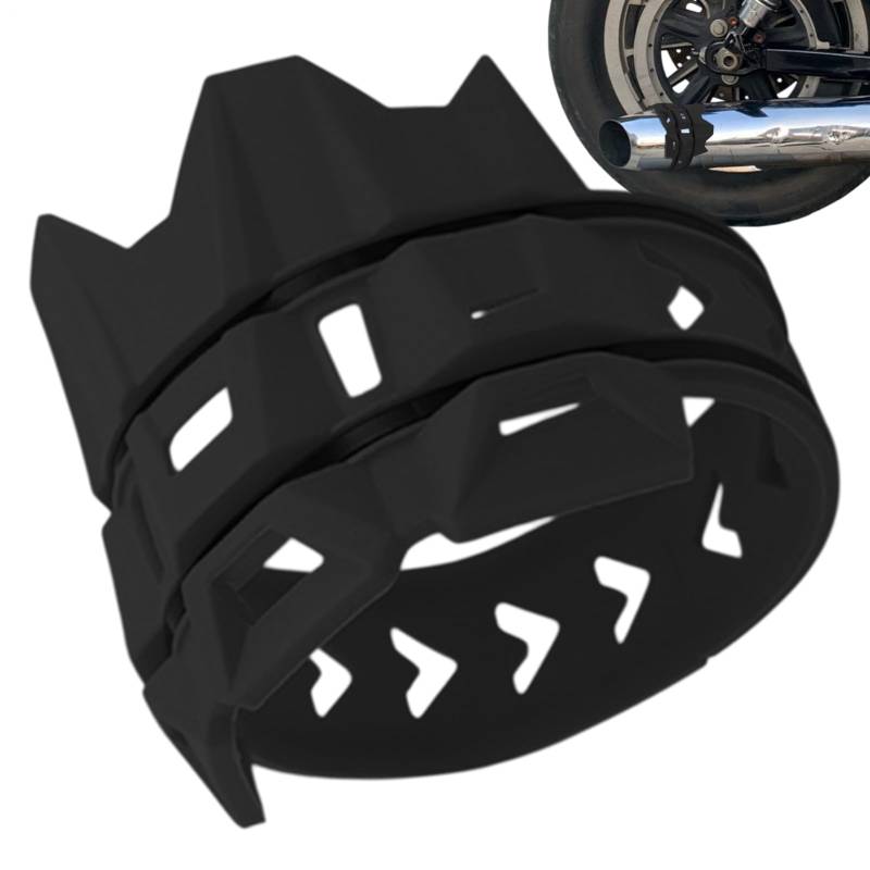 Motorrad Auspuff Endrohr Schutzabdeckung Motorrad Endrohr Schutzabdeckung Elastische Schalldämpfer Endrohr Ring Schalldämpfer Protector für Profis und Anfänger von Generisch