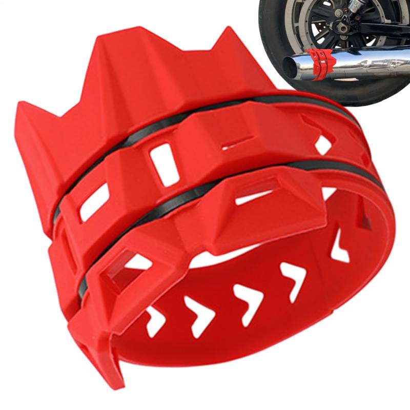 Motorrad Auspuff Endrohrschutz Schwanz Ende Schutz Abdeckung Elastischer Endrohrring 38.8x4.5cm Stabiles Deflektor Zubehör Schalldämpfer Schalldämpfer Schutz für Modifikationen von Generisch