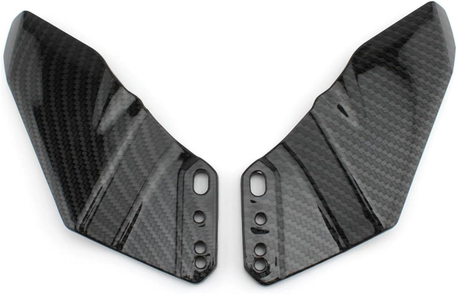 Motorrad-Displayschutz Seite Winglets Spoiler Für Yamaha T-MAX530 YZF-R3 YZF-R25 YZF-R125 YZF-R15 YZF-R1 YZF-R6 Recycelte Windschutzscheibe(Carbon Fiber Look) von Generisch