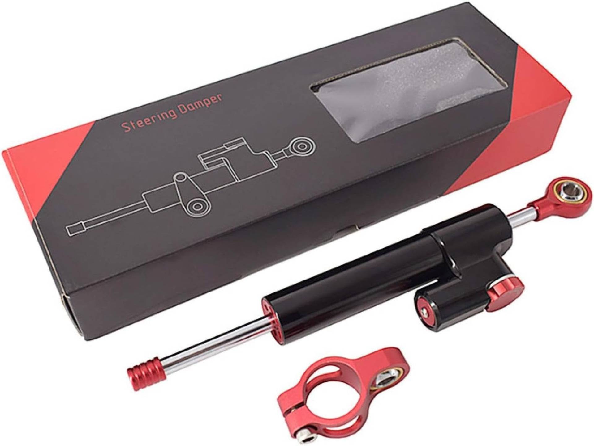 Motorrad Lenkungsdämpfer Für Yamaha FZ6N FZ6 N 2018 2019 2020 2021 Universal einstellbarer Motorrad-Lenkstabilisierungsdämpfer, rot und schwarz Motorrad Lenkungsdämpfer Für Yamaha FZ6N FZ6 N 2018 2019 2020 2021 Universal einstellbarer Motorrad-Lenkstabilisierungsdämpfer, rot und schwarz von Generisch