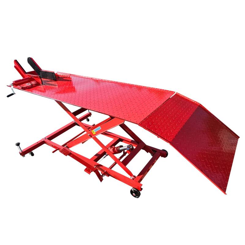 Motorrad Montagerampe MotorLift450 Rampe Heber Motorradhebebühne Hebebühne 450 kg hydraulisch von Generisch