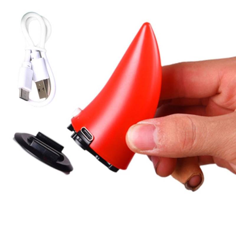 Generisch Motorradhorn - Helm-Zubehör, Motorradhupe mit LED-Licht, Rot, Acrylnitril-Butadien-Styrol (ABS) Material, Universell kompatibel, Nachtsichtbarkeit, USB-Ladedesign von Generisch