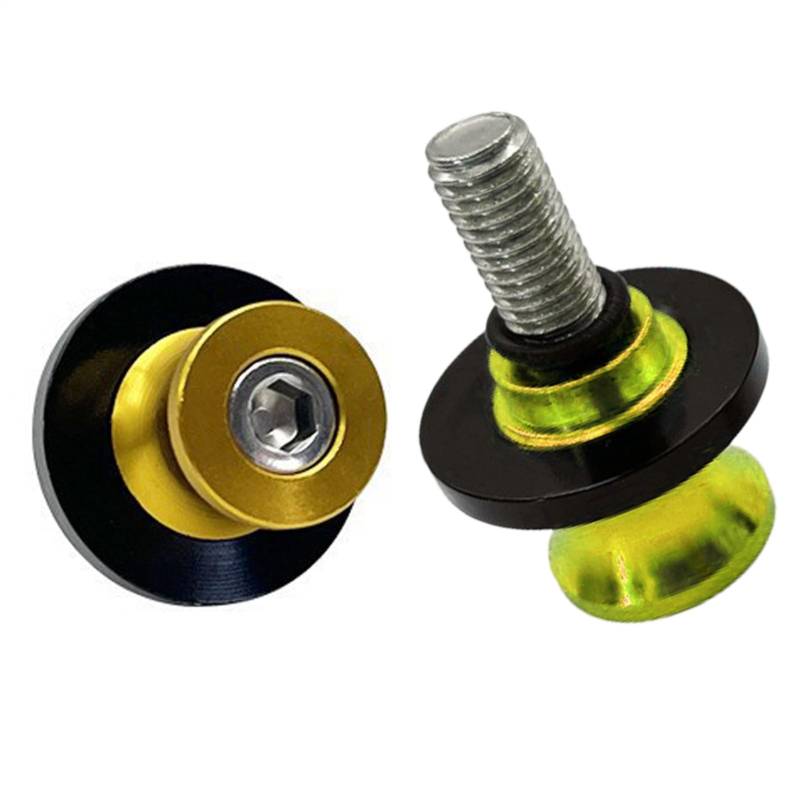 Motorradschwung Arm Spool - Aluminiumschwungschutz | Slider-Anti-Kollisionsbecher | Anti-Fall-Vordergabel Stoßfänger | Anti-Fall-Dämpfung | Motorrad -Crash -Zubehör | Aluminium Drop Cup Wheel für Männ von Generisch