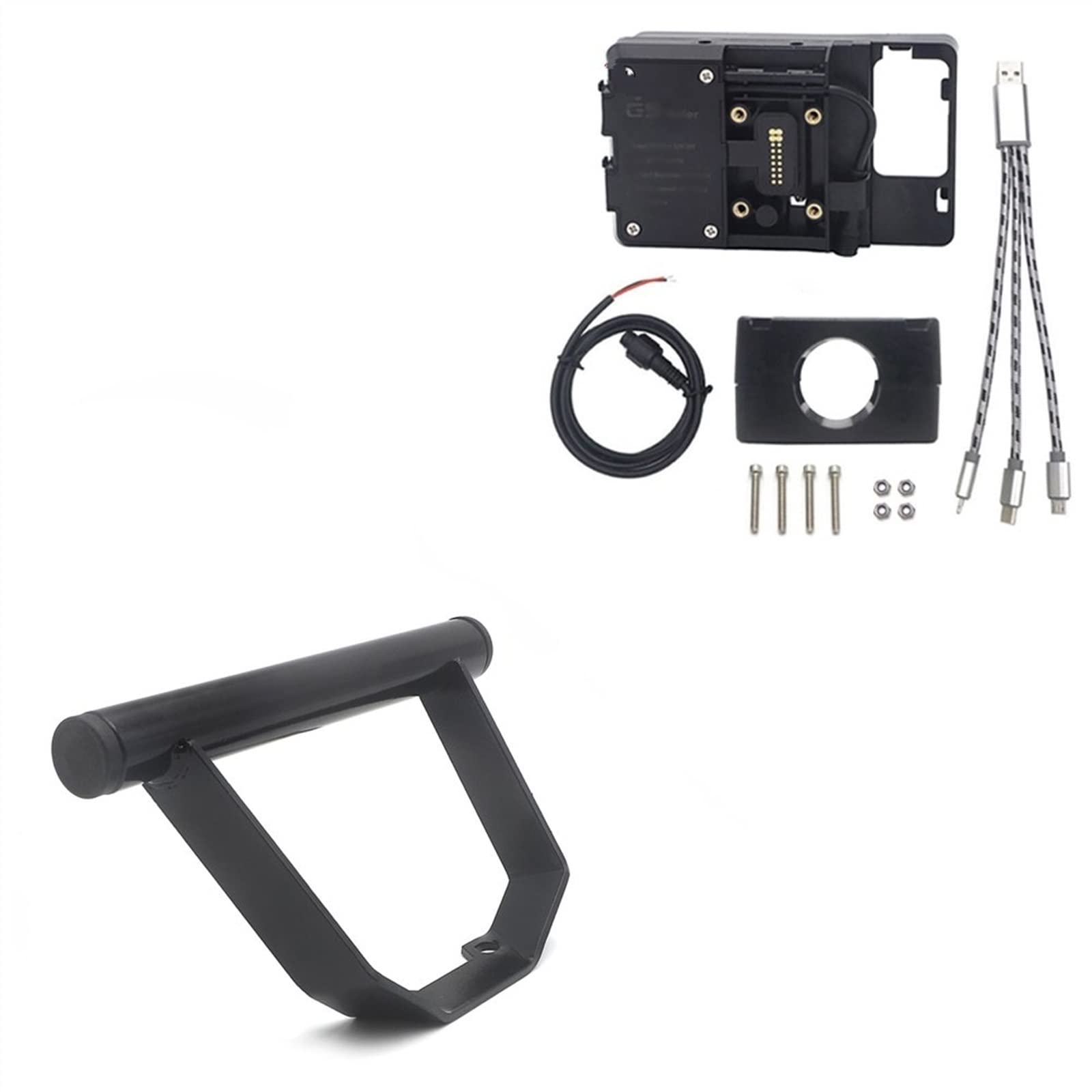 Motorradzubehör Für Rebel 500 300 CMX500 CMX300 2017-2021 Motorrad Handy Halterung Navigation Halterung Drahtlose Ladestation(22mm USB Stand) von Generisch