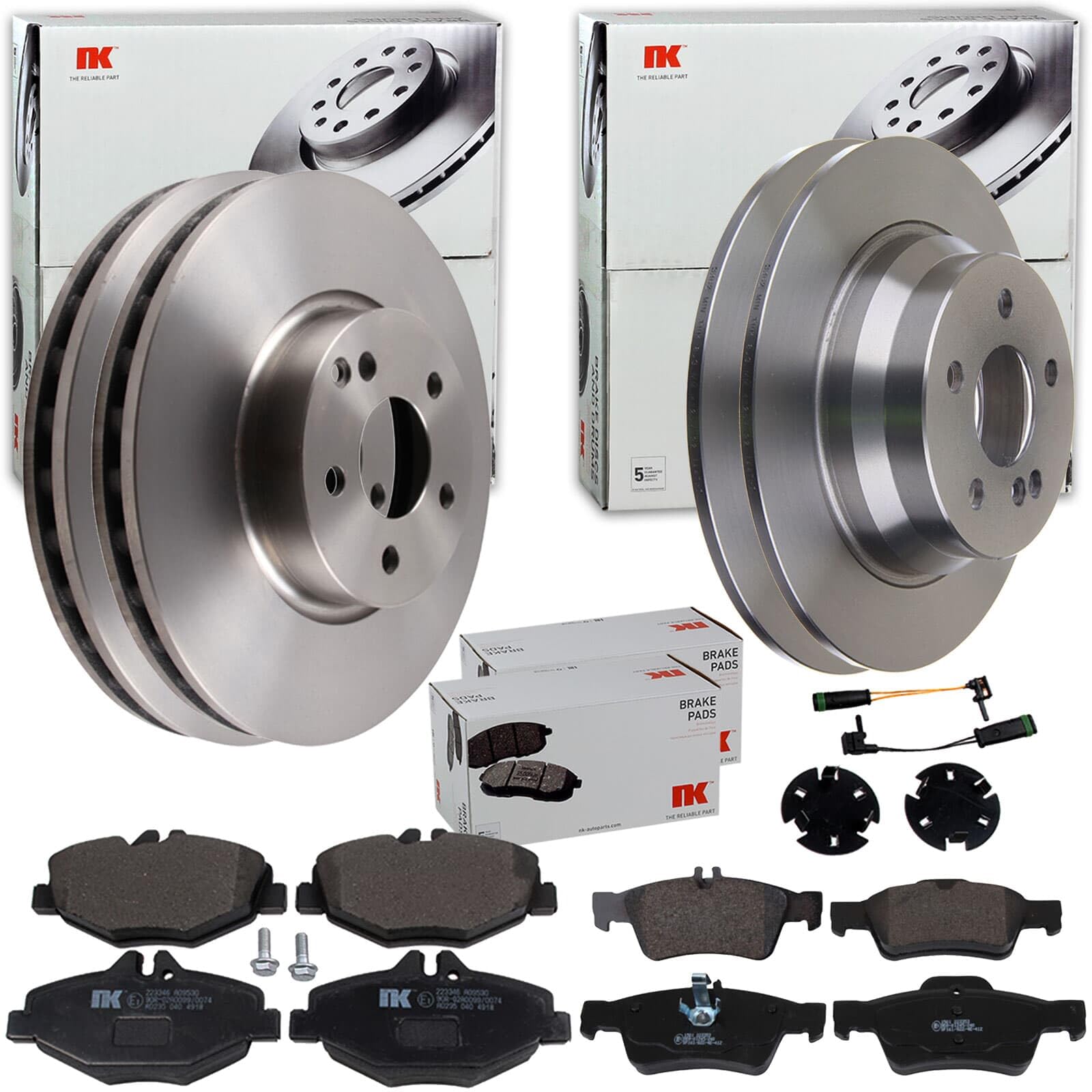 NK Bremsscheiben + Beläge vorne + hinten passend für E-KLASSE W211 S211 NK Bremsscheiben + Beläge vorne + hinten passend für E-KLASSE W211 S211 von Generisch