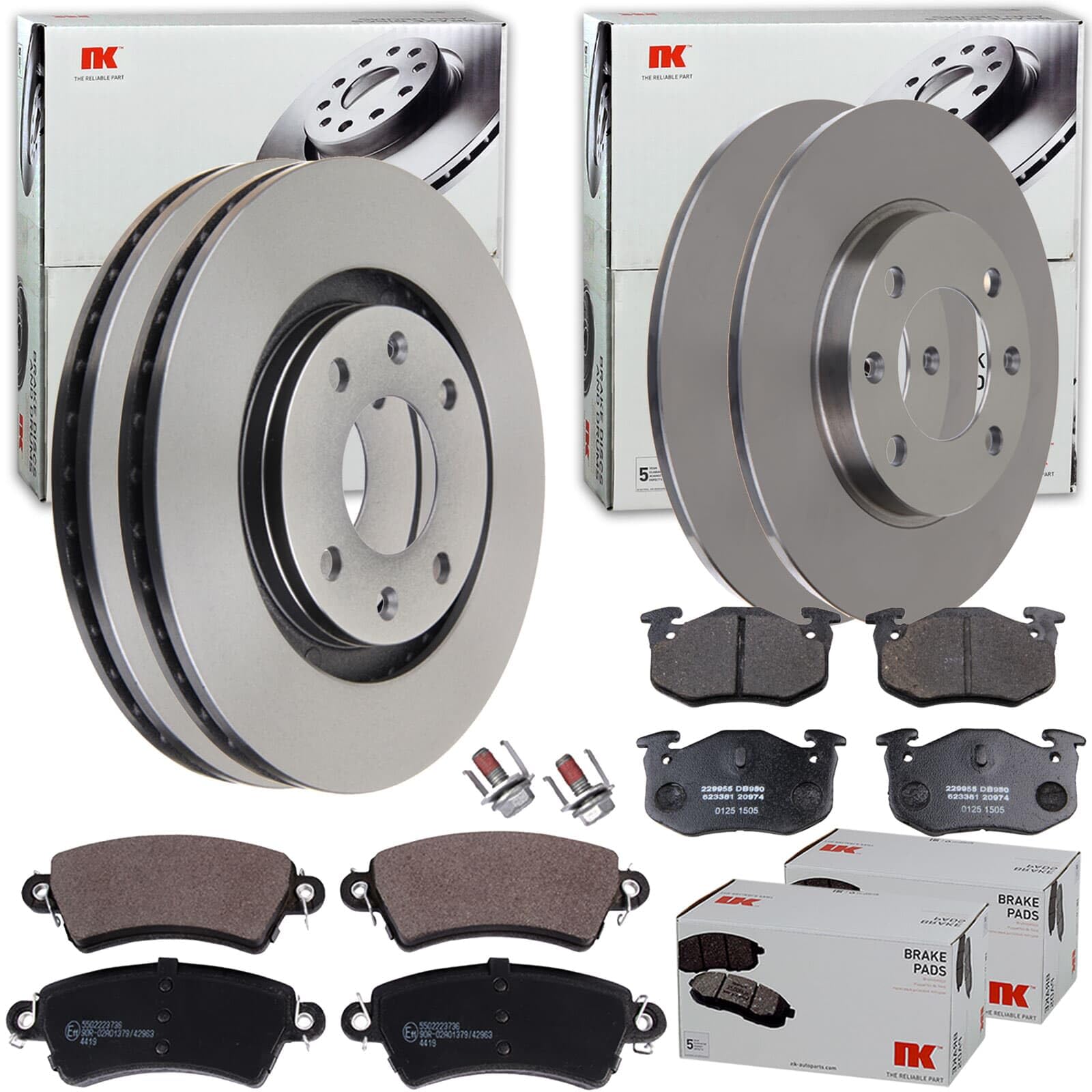 NK Bremsscheiben + Beläge vorne + hinten passend für P 206 auch CC Cabrio NK Bremsscheiben + Beläge vorne + hinten passend für P 206 auch CC Cabrio von Generisch