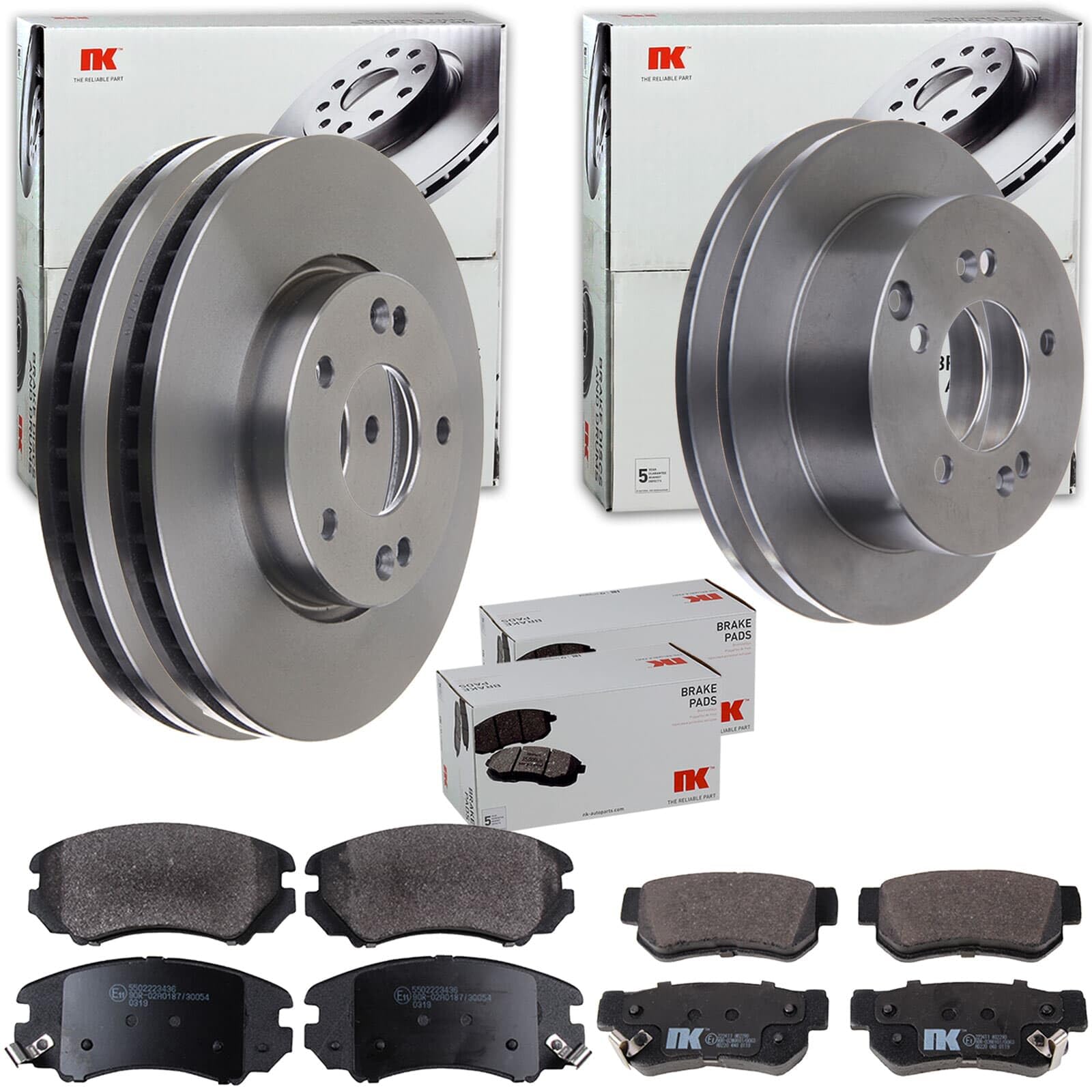 NK Bremsscheiben + Beläge vorne + hinten passend für Tucson JM nur 2WD NK Bremsscheiben + Beläge vorne + hinten passend für Tucson JM nur 2WD von Generisch