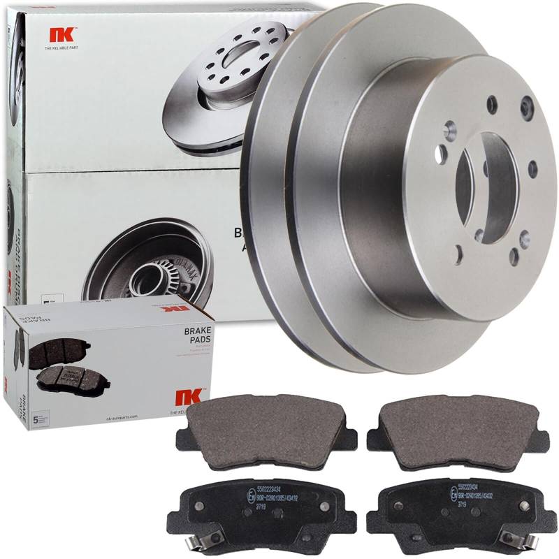 NK Bremsscheiben 262mm + Beläge hinten passend für Soul 1 (AM) 2008-2014 von Generisch
