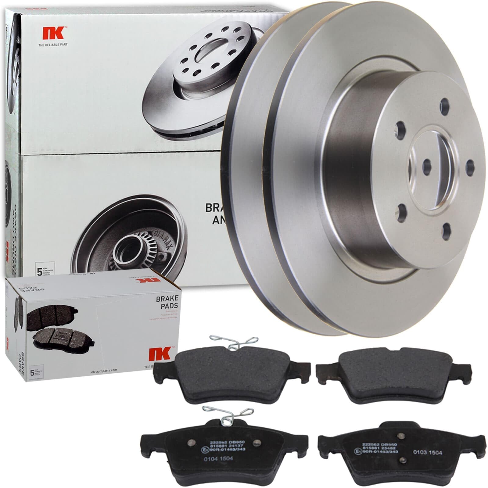 NK Bremsscheiben 280mm + Beläge hinten passend für Focus 2 II MK2 + C-MAX NK Bremsscheiben 280mm + Beläge hinten passend für Focus 2 II MK2 + C-MAX von Generisch