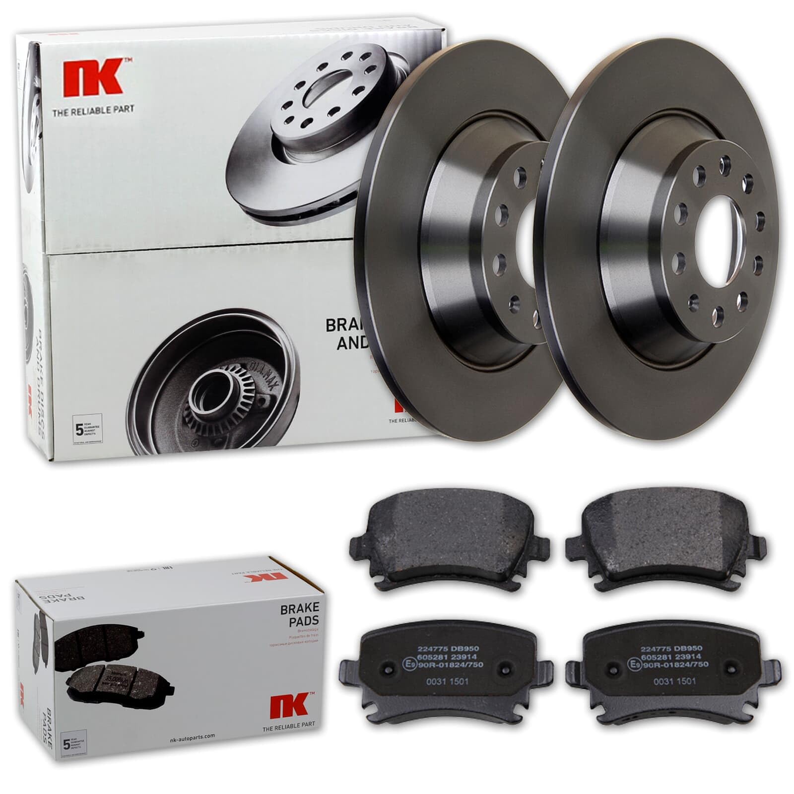 NK Bremsscheiben 302mm + Beläge hinten passend für A6 4F C6 Limo + Avant NK Bremsscheiben 302mm + Beläge hinten passend für A6 4F C6 Limo + Avant von Generisch