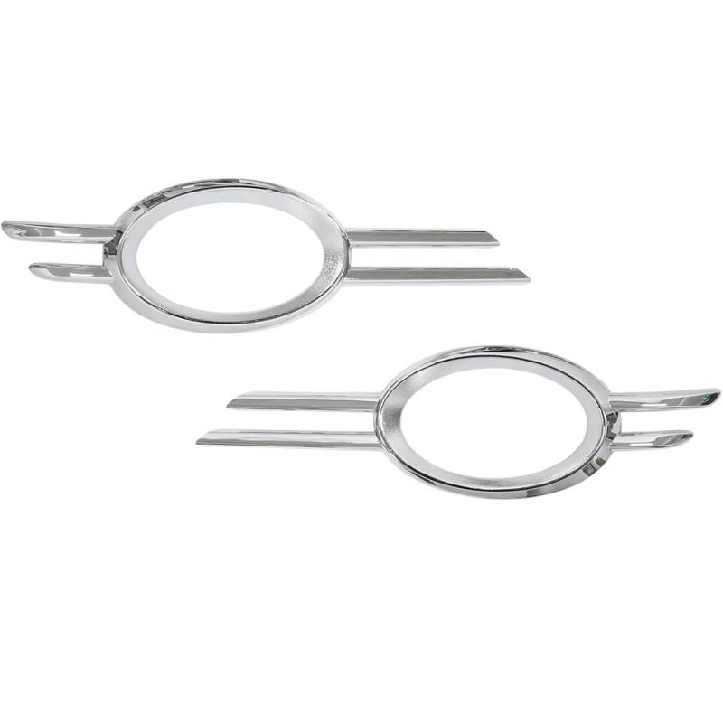 Nebelscheinwerfer Grill Chrom Zierblenden Abdeckung Stoßfänger Grill Gitter Zierleiste kompatibel mit Mercedes W211 E-Klasse E200 E180 E300 (Chrom Zierblenden Abdeckung Rahmen) von Generisch