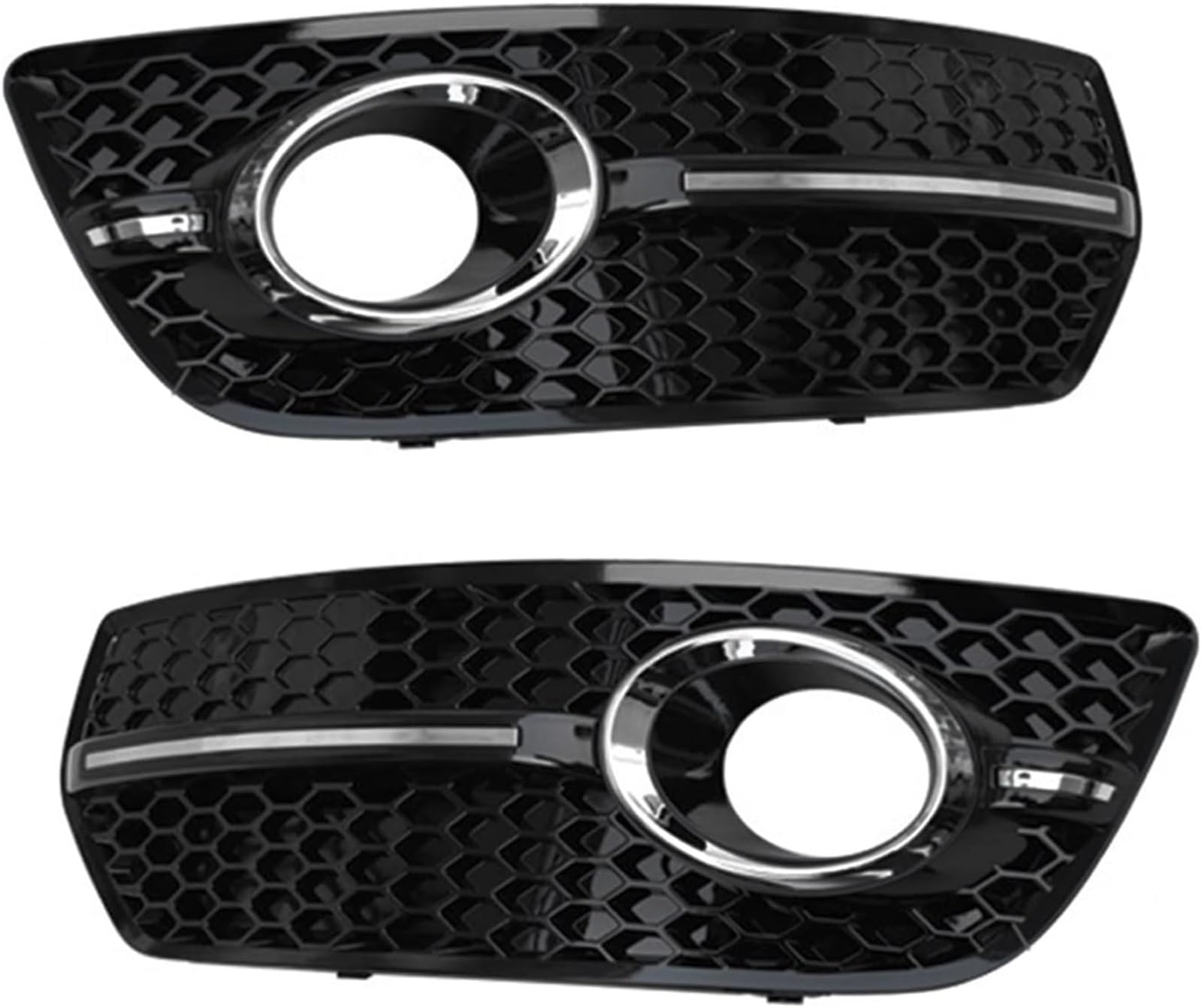 Nebelscheinwerfer-Kühlergrillabdeckung 1 Paar Auto Stoßstange Nebel Licht Abdeckung Honeycomb Grille für Chrom Silber ABS Links Rechts Nebelscheinwerfer-Kühlergrillabdeckung 1 Paar Auto Stoßstange Nebel Licht Abdeckung Honeycomb Grille für Chrom Silber ABS Links Rechts von Generisch