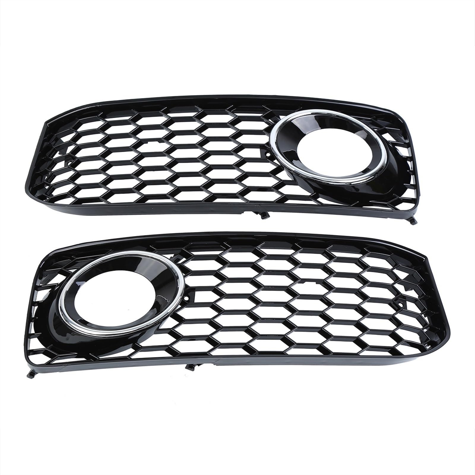 Nebelscheinwerfergitter A5 SLine/S5 B8 RS5 2008–2012 2 Stück Auto Nebelscheinwerfer Kühlergrill Lampenabdeckung H1ycomb Hex Frontgrill Schwarzer Grill von Generisch