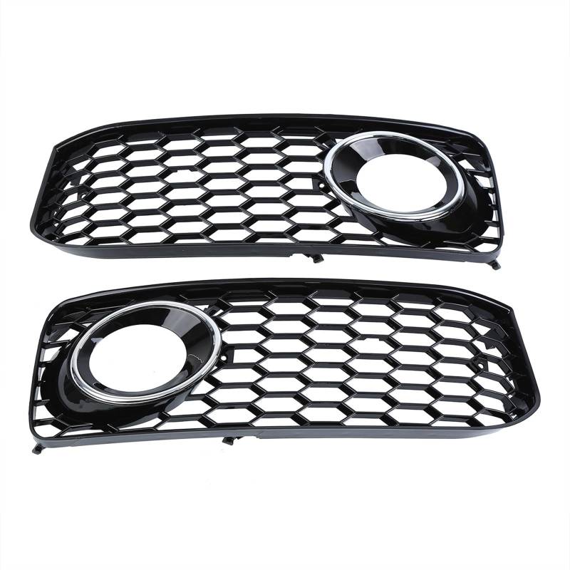 Nebelscheinwerfergitter A5 SLine/S5 B8 RS5 2008–2012 2 Stück Auto Nebelscheinwerfer Kühlergrill Lampenabdeckung H1ycomb Hex Frontgrill Schwarzer Grill von Generisch