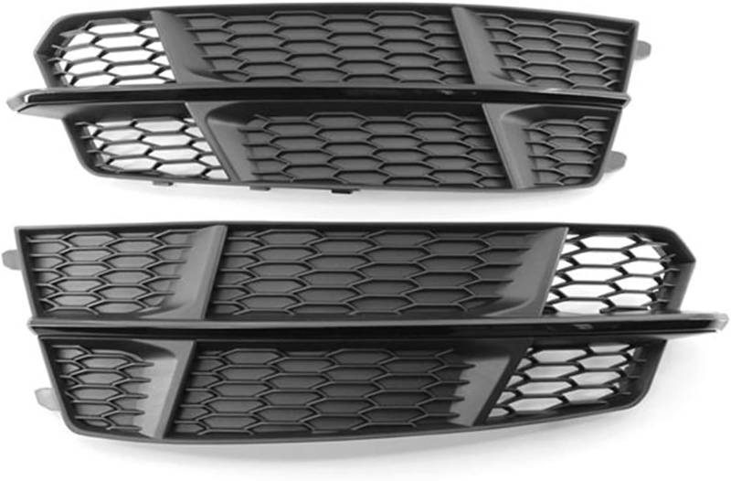Nebelscheinwerfergitter Für A6 C7 S6 2015-2018 2X Front Stoßstange Nebel Licht Kühlergrill Grill Abdeckung Ersatz(Bright Black) von Generisch