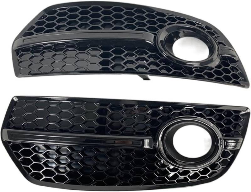 Nebelscheinwerfergitter Für Q5 (8R) MK1 2008-2012 Links Rechts Seite Auto Nebel Licht Abdeckung Unteren Stoßfänger Grille Kühlergrills(Schwarz) von Generisch