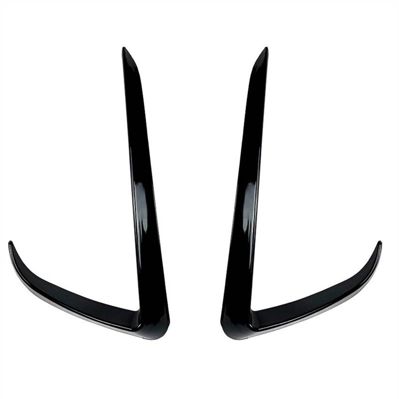 Nebelscheinwerfergitter Für Tesla für modell 3 2017-2022 2 stücke Auto Nebel Lampe Kühlergrill Auto Vorderen Stoßfänger Abdeckung Aufkleber ABS Nebel Lampe(Glossy Black) von Generisch