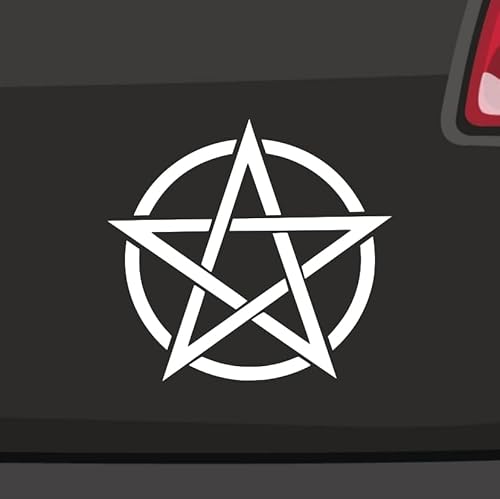 Pentagramm Aufkleber -6 Größen 21 Farben- Beast Evil Schwarze Magie Hexe Dämon von Generisch