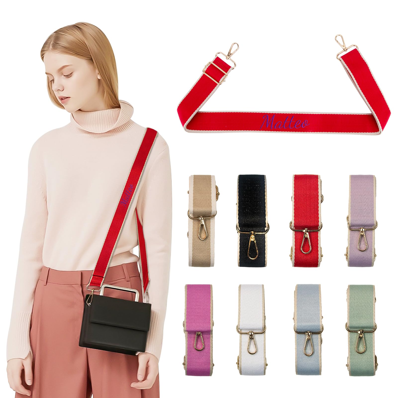 Personalisierte Schulterriemen Für Taschen, Schultergurt Für Taschen, Rot Schulterriemen, Taschengurte Zum Wechseln, Gurt Für Umhängetasche Riemen Für Umhängetasche, Breite 3,8cm Einstellbar 66-128cm Personalisierte Schulterriemen Für Taschen, Schultergurt Für Taschen, Rot Schulterriemen, Taschengurte Zum Wechseln, Gurt Für Umhängetasche Riemen Für Umhängetasche, Breite 3,8cm Einstellbar 66-128cm von Generisch