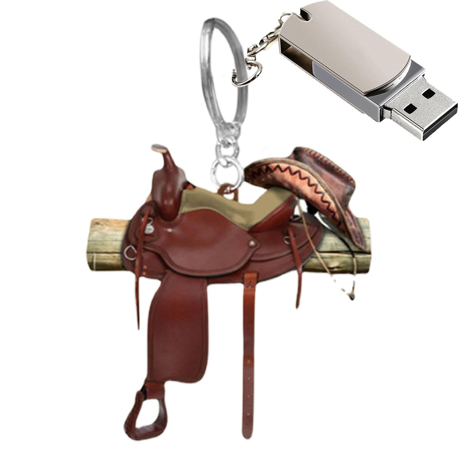Pferdesattel Schlüsselanhänger - Acryl Schlüsselanhänger | Acryl-Sattel-Schlüsselanhänger | Kratzfester Westernsattel-Schlüsselanhänger | Reiten Schlüsselanhänger für Auto-Rückspiegel-Dekoration Pferdesattel Schlüsselanhänger - Acryl Schlüsselanhänger | Acryl-Sattel-Schlüsselanhänger | Kratzfester Westernsattel-Schlüsselanhänger | Reiten Schlüsselanhänger für Auto-Rückspiegel-Dekoration von Generisch