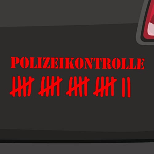 Polizei Kontrolle Sticker -6 Größen 21 Farben- Aufkleber Auto JDM Freund Helfer von Generisch